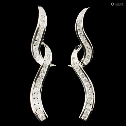 14K Gold 1.12ctw Diamond Earrings