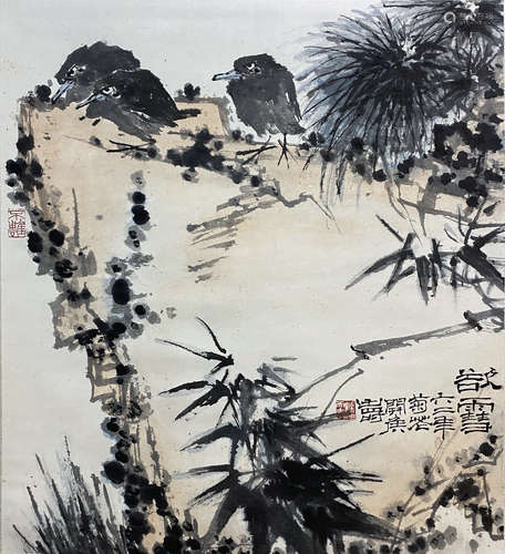 潘天寿  花鸟