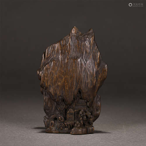 A CHINESE AGARWOOD ORNAMENTS