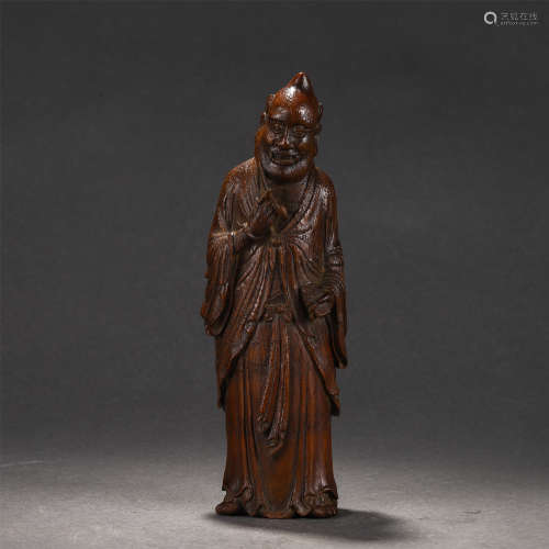 A CHINESE BAMBOOCARVING FIGURE ORNAMENTS
