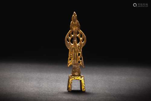 時代 銅鎏金 観音菩薩像 佛像