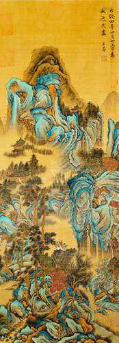 A CHINESE LANDSCAPE PAINTING SCROLL, ZHAO ZI’ANG MARK