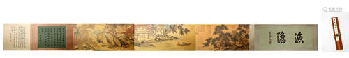 A CHINESE LANDSCAPE PAINTING HAND SCROLL, TANG YIN MARK