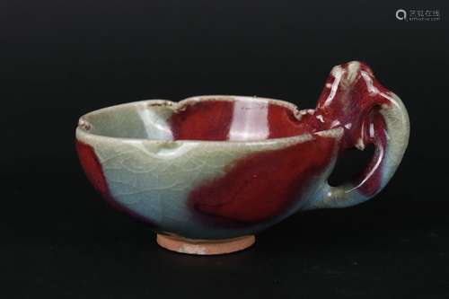 A JUN WARE LOOP-HANDLE CUP