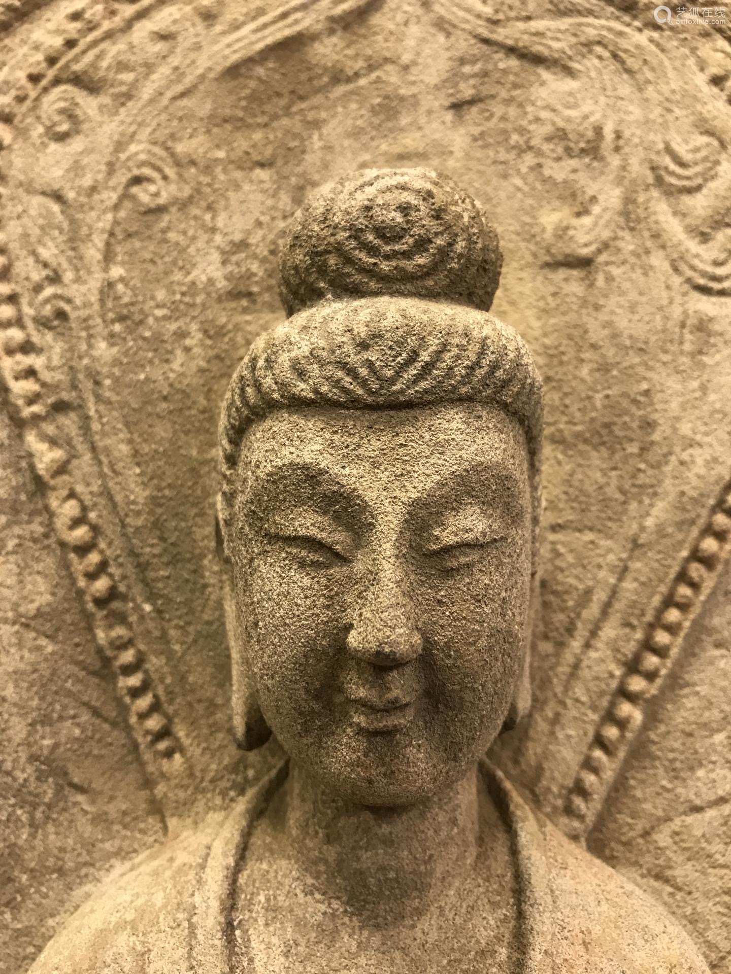 北魏 石刻三尊像