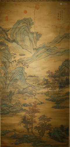 Chinese Landscape Scroll Painting