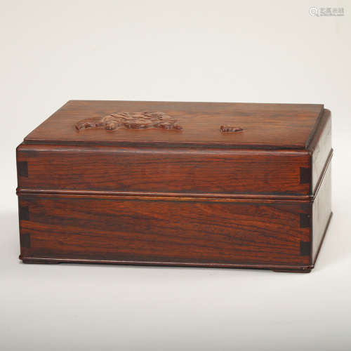 Chinese Huali Wood Cover Box
