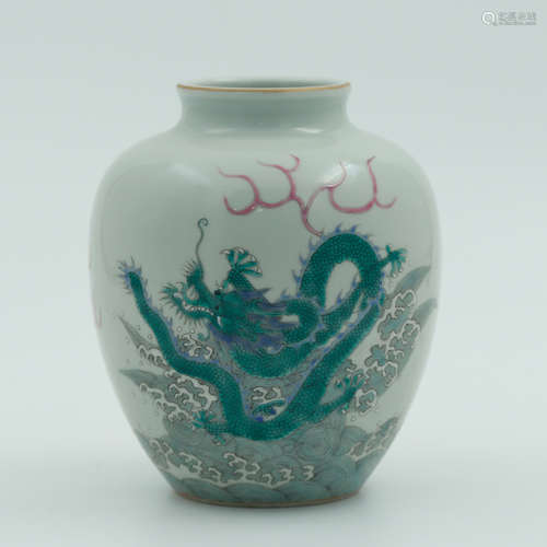 Chinese Famille Verte Porcelain Vase