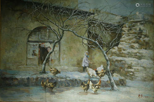 Chinese Oil On Canvas, Landscape