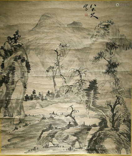 Chinese Landscape Scroll Painting