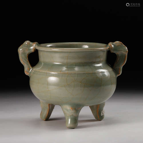 Chinese Longquan Glazed Porcelain Censer