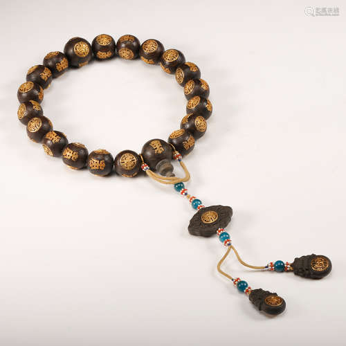 Chinese Chenxiang Wood Prayer Beads