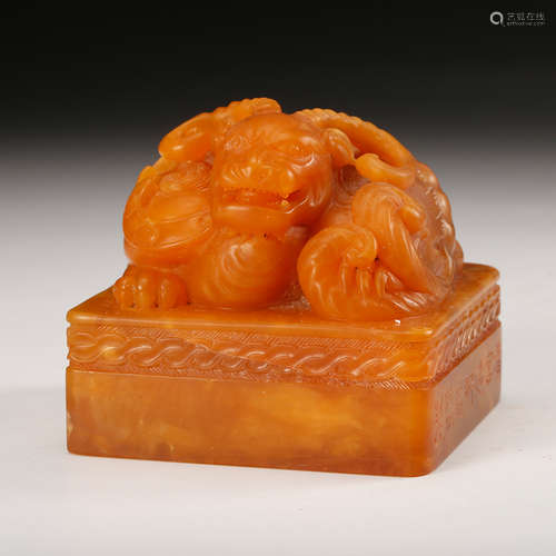 Chinese Yellow Soapstone Seal