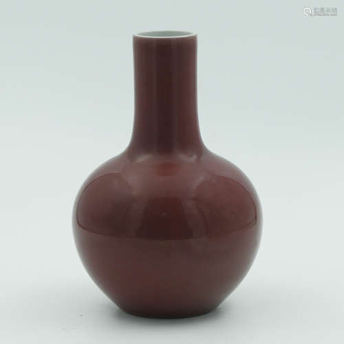 Chinese Oxblood Glazed Porcelain Vase