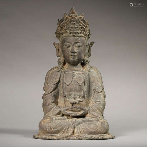 Chinese Bronze Seated Amitabha