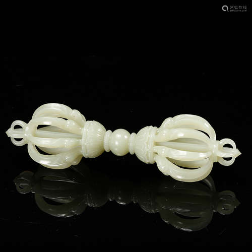 Chinese White Jade Vajra