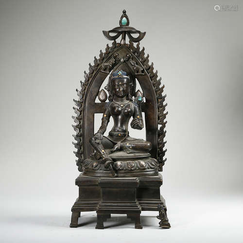 Chinese Mix Metal Figure Of Tara