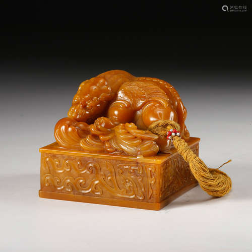 Chinese Yellow Soapstone Seal