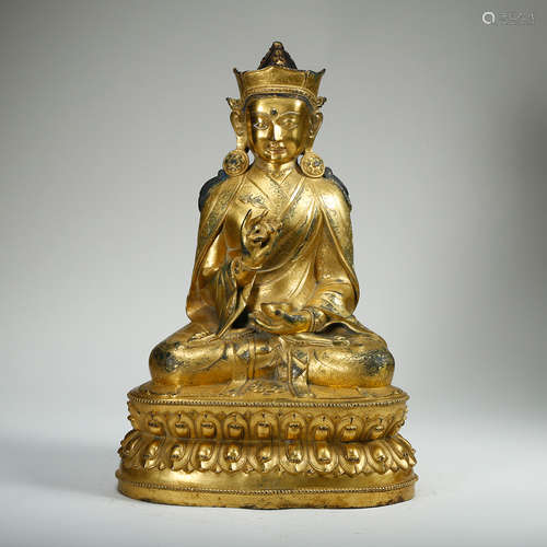 Chinese Gilt Bronze Figure Of Amitabha