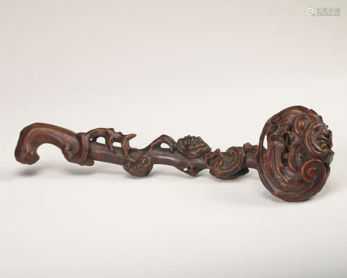 Chinese Bamboo Carved Lingzhi