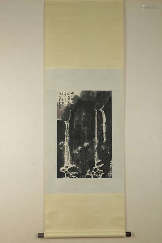 Chinese Ink And Color Scroll Painting