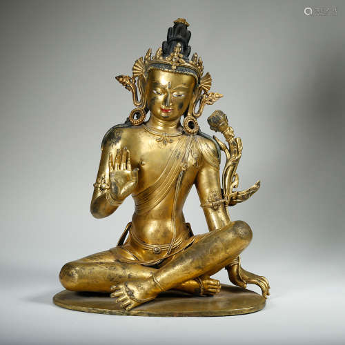 Chinese Gilt Bronze Figure Of Tara