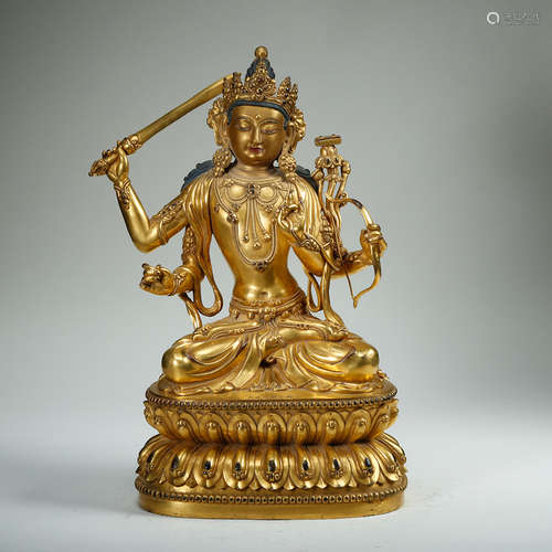 Chinese Gilt Bronze Figure Of Tara