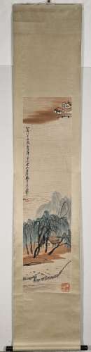 ANCIENT CHINESE LANDSCAPE PAINTING AND CALLIGRAPHY, QI BAISH...