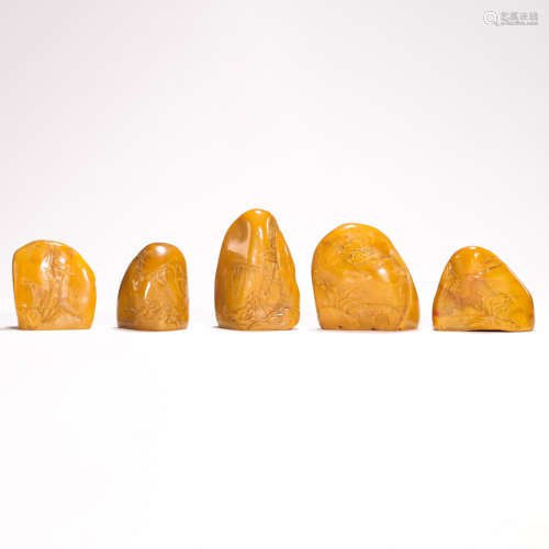 A GROUP OF TIANHUANG STONE SEALS, QING DYNASTY