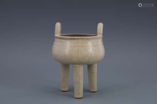 Geyao three-legged two-ear incense burner