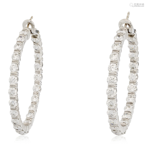 HARRY WINSTON DIAMOND HOOPS