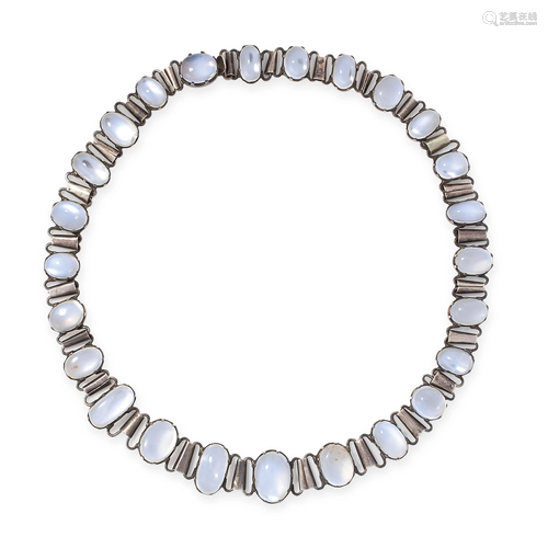 A MOONSTONE COLLAR NECKLACE, EARLY 20TH CENTURY in