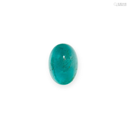 AN UNMOUNTED EMERALD cabochon cut, of 2.14 carats.