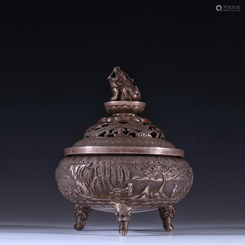 CHINESE SLIVER CENSER