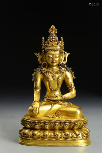 CHINESE GLIT BRONZE GUANYIN