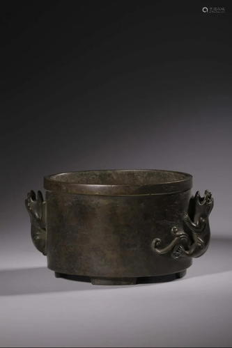 CHINESE BRONZE CENSER,XUANDE MARK