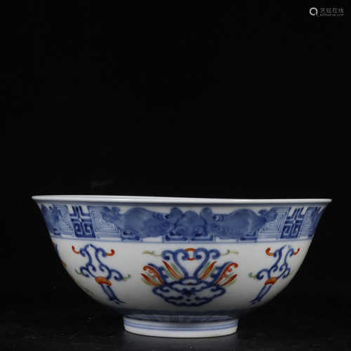 CHINESE BLUE AND WHITE BOWL,GUANGXU MARK