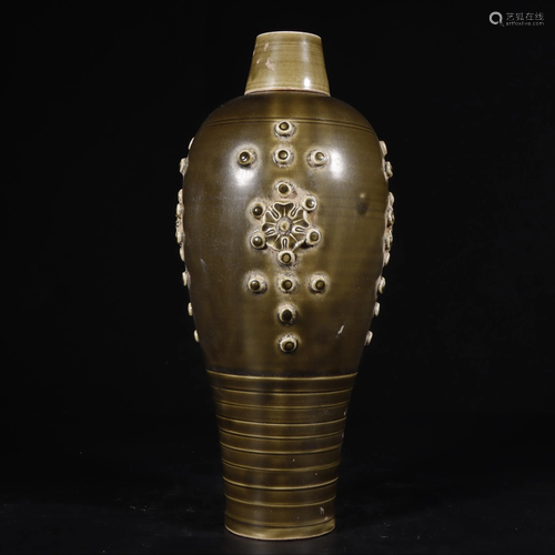 CHINESE BRONZE GLAZED VASE