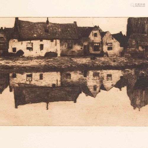 Max Clarenbach (1880-1952), Lower Rhine village ''Evening'',...