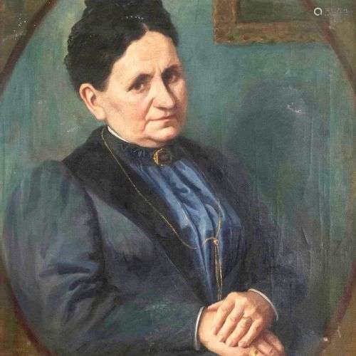 Monogramist MZ, portrait painter c. 1900, portrait of an eld...