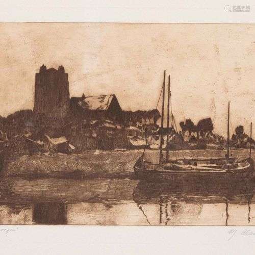 Max Clarenbach (1880-1952), Lower Rhine village ''Winter mor...
