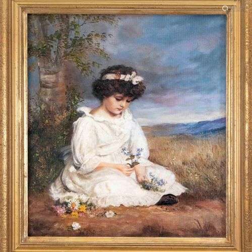 J. Milasi, 2nd half of the 20th century, Flower girl in a me...