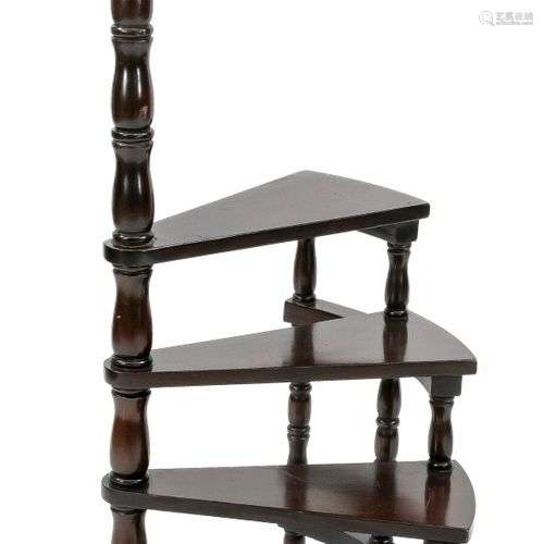 Library ladder, England 20th c., solid mahogany, h. 121 cm, ...