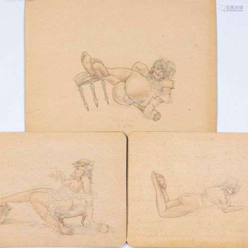 Eroticism -- unidentified draughtsman mid-20th century, mixe...