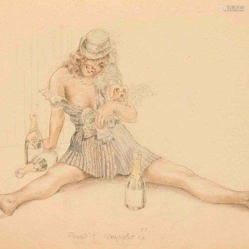 Eroticism -- unidentified draftsman mid-20th c., erotic draw...