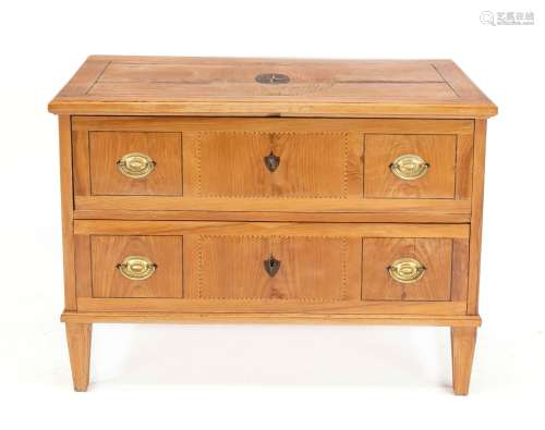 Empire commode around 1800, straight body with two drawers, ...