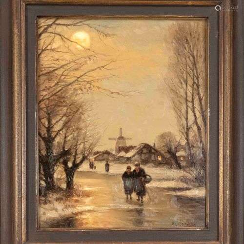 P. v. Luyken, Dutch painter 1st half 20th century, winter la...
