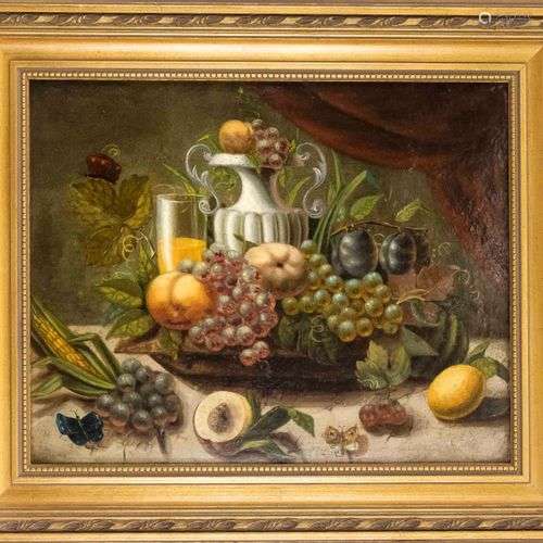 Anonymous still life painter of the 19th century, lush fruit...