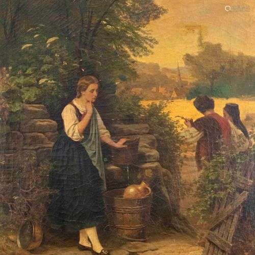 Carl Hertel (1837-1895), German genre painter of the Düsseld...