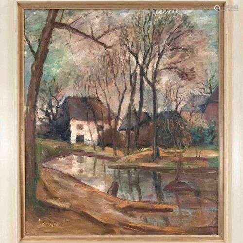 H. Kessler, 1st half of the 20th century, autumnal scene at ...